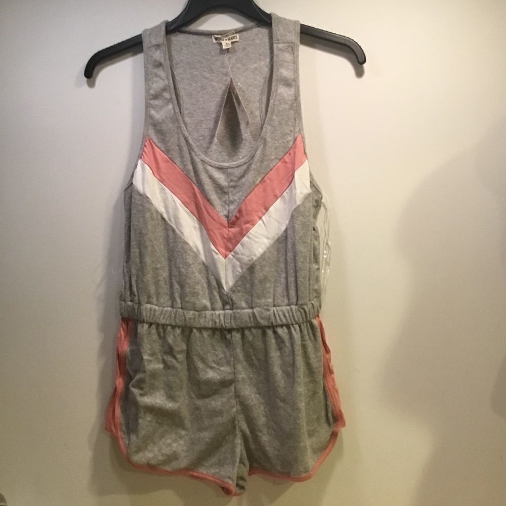 INSPIRED hearts Romper/Swim cover up NWT
